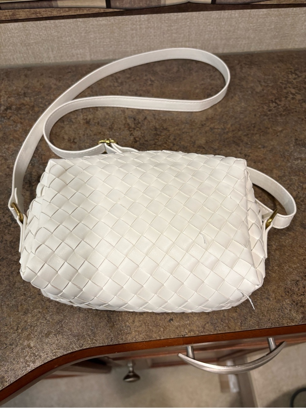 American Eagle Outfitters White Woven Crossbody Bag